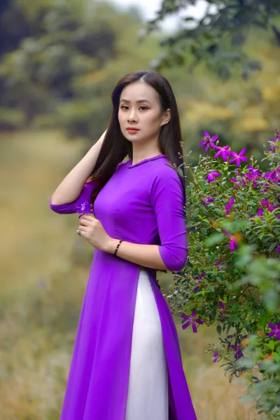Áo dài tím nữ nhân thanh xuân [N4CP0S]