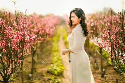 Áo dài trắng hot girl hoài cổ [LYV0O5]