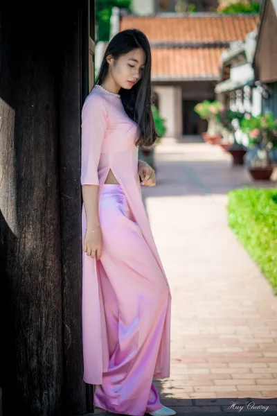 Áo dài hồng nhẹ nhàng [GBACEB]