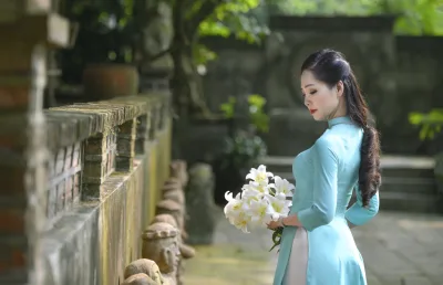 Áo dài trắng thanh xuân áo dài trắng [LD2HO3]