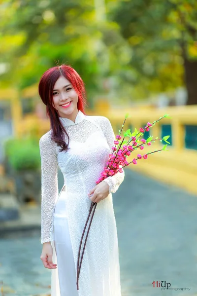Áo dài trắng thiếu nữ hoa duyên thầm [ZADQK7]