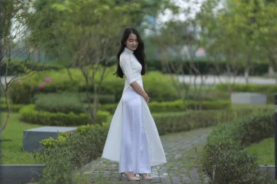 Vẻ đẹp áo dài áo dài trắng tuyển chọn [YVCM9J]