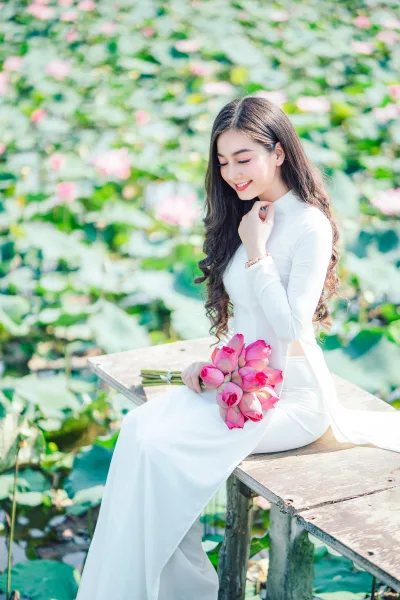 Album áo dài trắng rạng rỡ hoa sen [A9RVOS]
