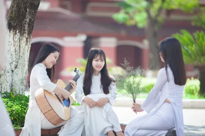 Nền nã áo dài trắng áo dài trắng [BFVPRL]