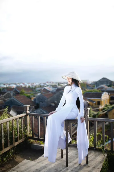 Thướt tha áo dài trắng áo dài trắng [LQYJ2N]
