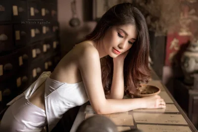 Áo dài trắng tà áo dài thuần Việt [TNDDHD]