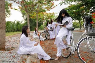 Áo dài trắng girl xinh nữ sinh đằm thắm [AVGJCX]