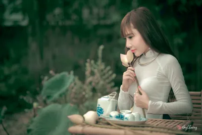 Vẻ đẹp áo dài áo dài trắng đậm chất Việt áo dài trắng [0ZBW0A]
