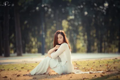 Áo dài trắng gái xinh áo dài trắng trang nhã [DCWINZ]
