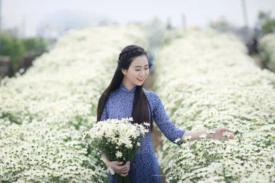 Áo dài xanh áo dài xanh vẻ đẹp Việt Nam [IGQSGW]