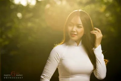 Áo dài trắng girl xinh tinh khôi dịu dàng [PEYPQZ]