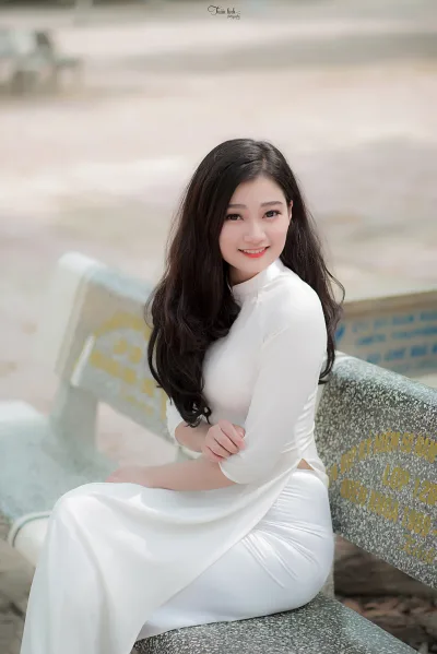 Áo dài trắng ảnh áo dài trắng cuốn hút [ITKXTX]