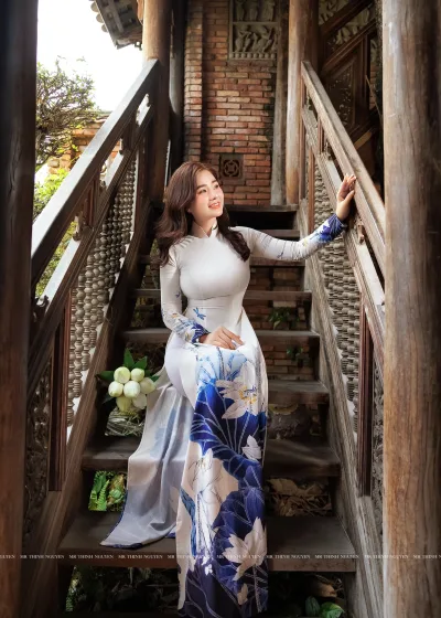 Đằm thắm áo dài họa tiết [NSYBQ1]