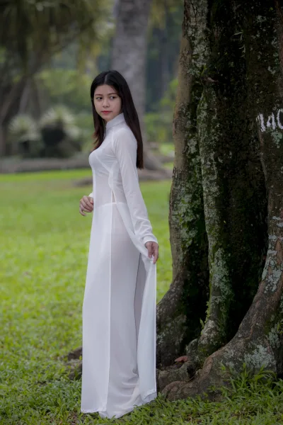 Girl xinh áo dài trắng kiêu sa áo dài trắng [2ZYW1H]