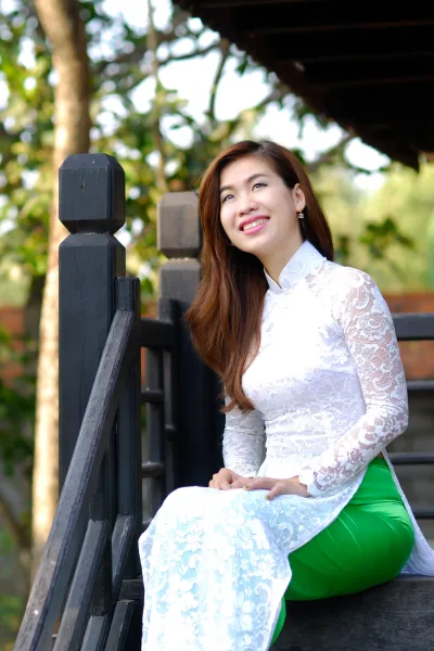 Áo dài trắng áo dài trắng vẻ đẹp Việt Nam [S6CHPZ]