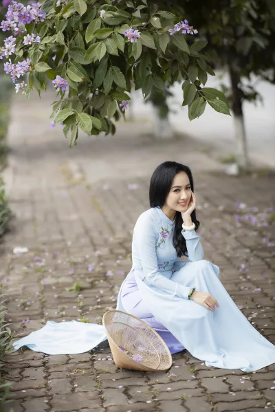 Áo dài trắng nét Việt [TQ3E0A]