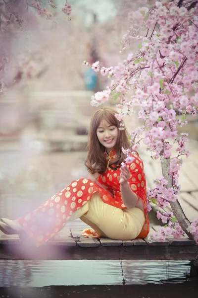 Áo dài đỏ quý phái áo dài đỏ [O5INGP]