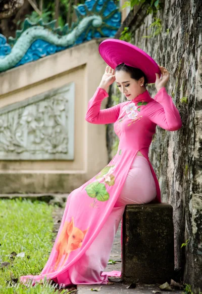 Áo dài khăn đóng đằm thắm áo dài khăn đóng [DOHOGW]
