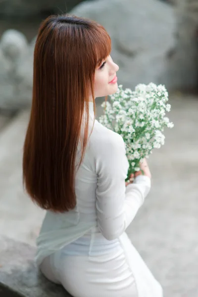 Áo dài trắng nữ nhân áo dài trắng duyên thầm [BJKLYN]