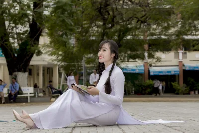 Áo dài trắng bộ sưu tập sân trường tinh khôi [2ZYF20]