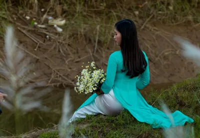 Trang nhã áo dài trắng hoa [JXBKXQ]