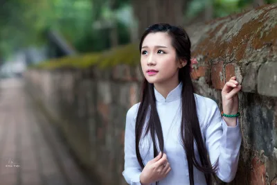 Vẻ đẹp áo dài áo dài trắng thướt tha thướt tha [OSS8DJ]