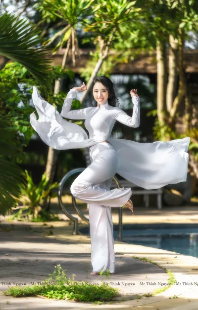 Hút hồn áo dài trắng áo dài trắng [CDJXB4]