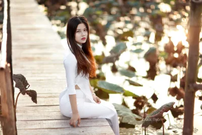 Kiêu sa áo dài trắng áo dài trắng [RTEDGP]