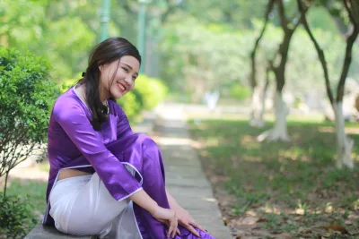 Áo dài tím thanh thoát [QOE3OV]
