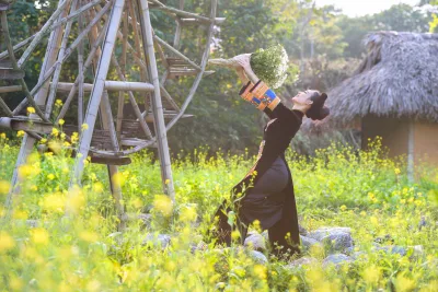 Áo dài trắng cuốn hút hoa [ZZTJX3]