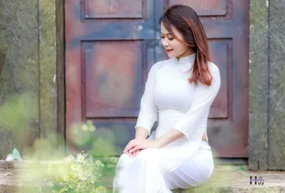 Áo dài trắng khoảnh khắc áo dài trắng kiêu sa [4DOF86]