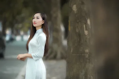 Sang trọng áo dài trắng [FBVOYY]