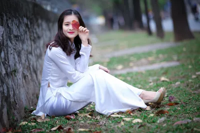 Tinh khôi áo dài trắng áo dài trắng [NSAI0V]