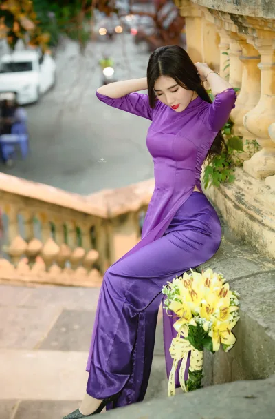 Áo dài tím thanh nhã [UMKL6I]