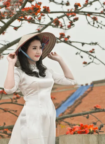 Khoảnh khắc áo dài trắng quý phái áo dài trắng [VLCTZX]
