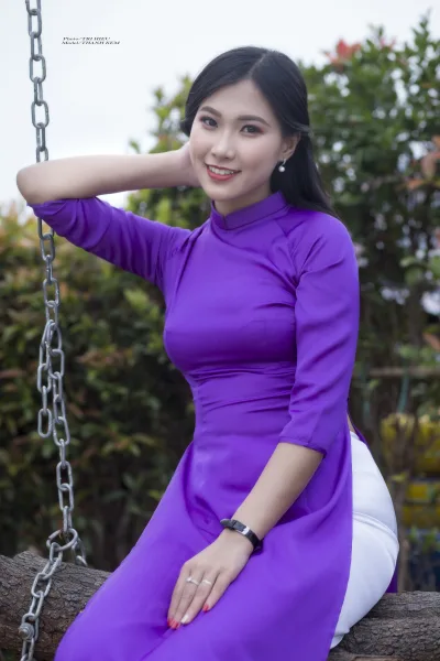 Sang trọng áo dài tím nuột [KS2UWA]