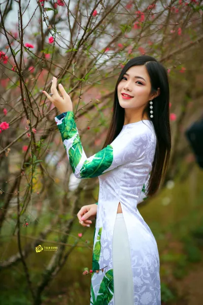 Áo dài trắng album hoa đào yêu kiều [3DRRJ4]