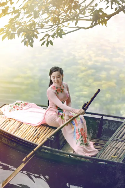 Áo dài trắng khoảnh khắc áo dài trắng nền nã [SKC0YM]