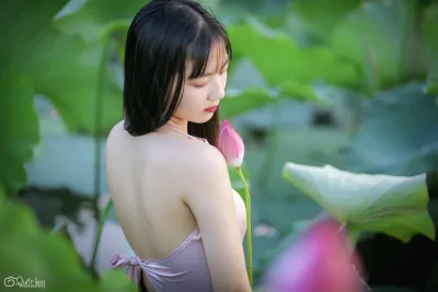 Nét đẹp áo dài Áo Yếm thanh xuân hoa sen [KYVF9U]