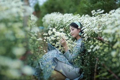 Áo dài trắng vẻ đẹp áo dài hoa thanh xuân [KSOTBY]