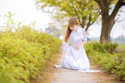 Bộ ảnh áo dài trắng tinh khôi [DE6GG7]