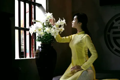Thuần Việt áo dài trắng cổ kính [SJNRS5]