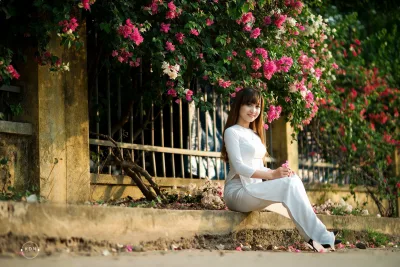Nổi bật áo dài trắng áo dài trắng [5EFND9]