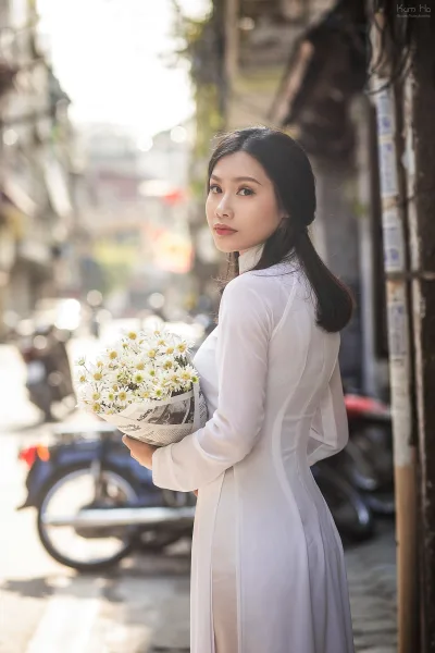 Áo dài trắng thanh lịch [MXMWWC]
