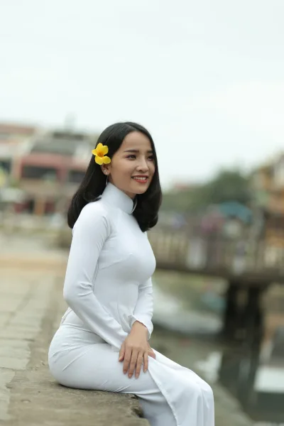 Áo dài trắng nuột truyền thống [6NHDPB]