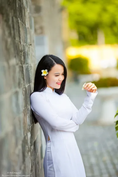 Thanh nhã áo dài trắng áo dài trắng [HZ6BLE]