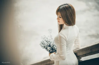 E ấp áo dài trắng lễ chùa [ZPMB7S]