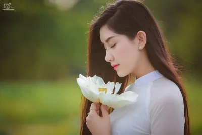 Áo dài trắng hoa thanh nhã [FG0IAV]