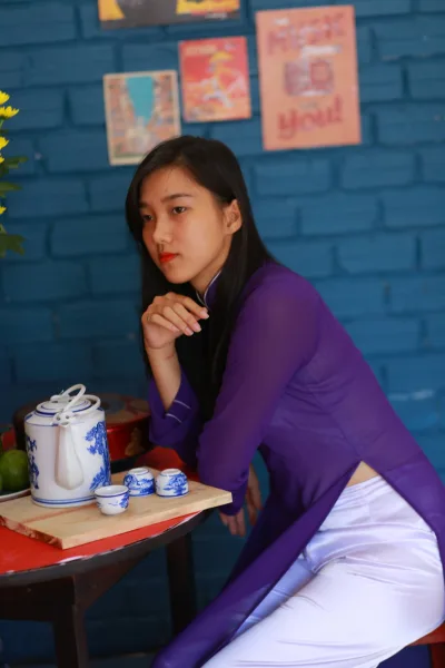 Ấn tượng áo dài tím áo dài tím [IM0YAD]