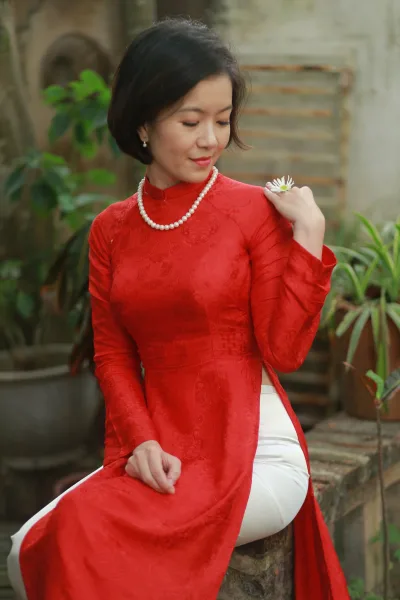 Hài hòa áo dài đỏ [YIPO5C]